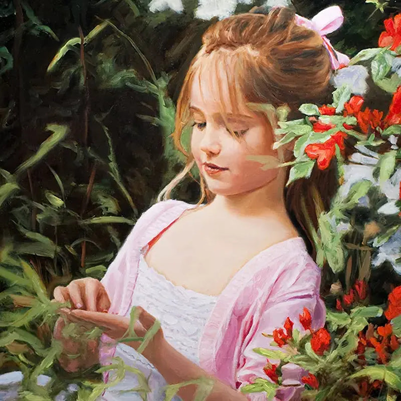'Lady Bug' Canvas Print by Mark Lovett Studio - Wall Art for Kid's Room Decor, Vibrant Oil Painting Reproduction