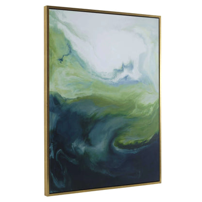 Green Gradient Abstract Canvas