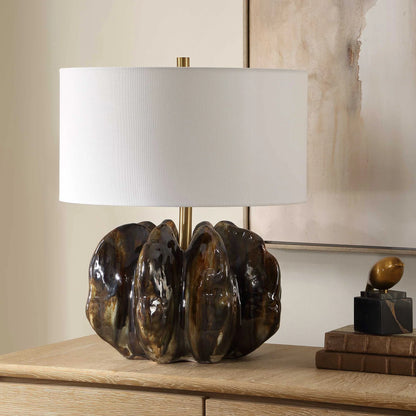 Brown Glass Table Lamp