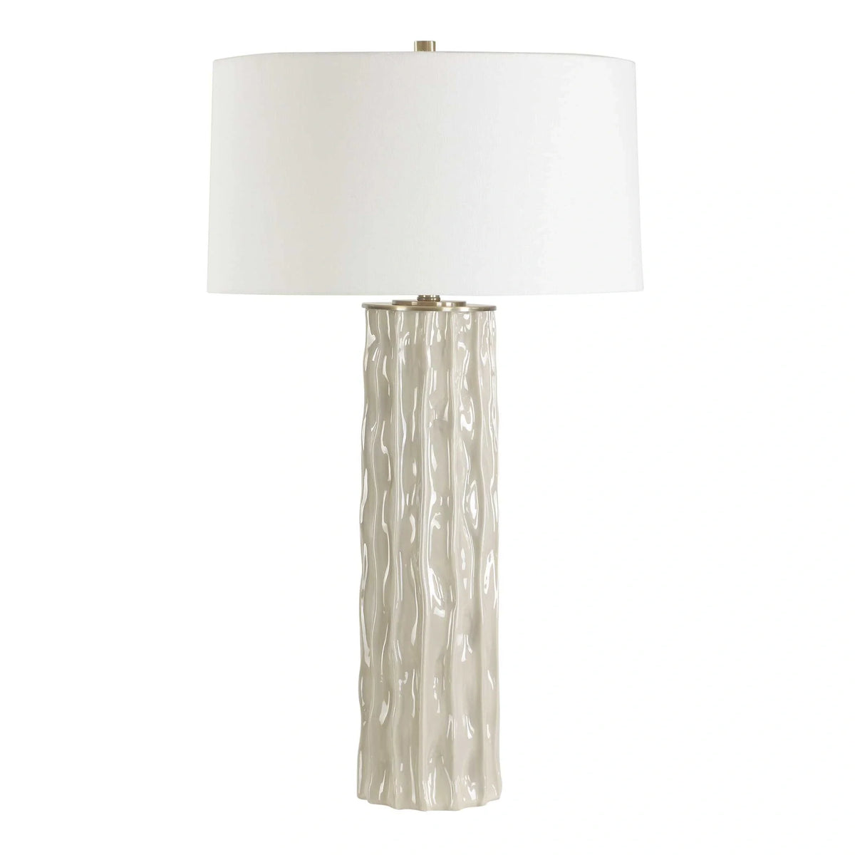 Taupe Gray Organic Table Lamp