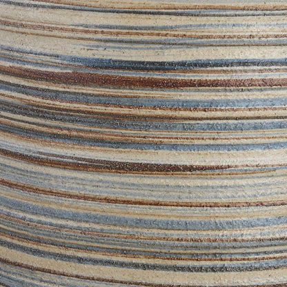 Large Striped Ceramic Table Lamp
