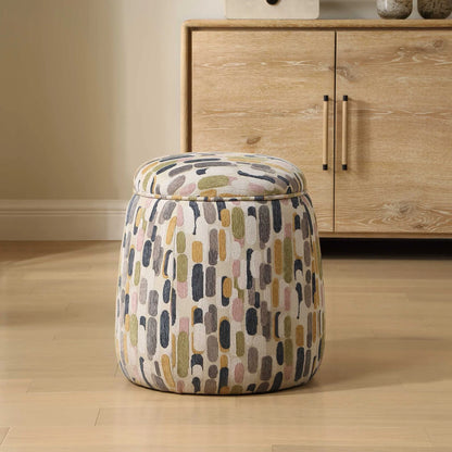 Upholstered Multi-Color Ottoman