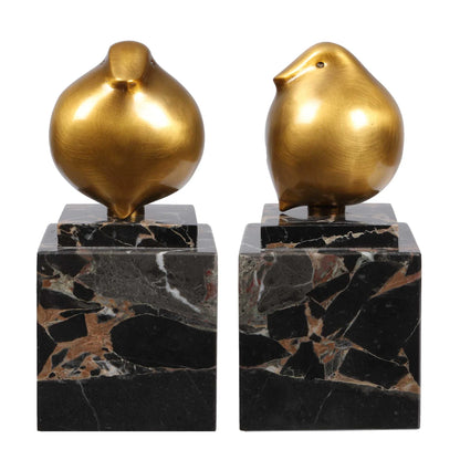 Brass Bird Figurines, Set of 2