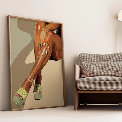 Smard Black Wall Art Print