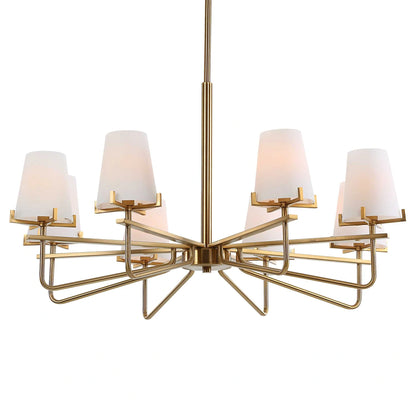 8 Light Brass Chandelier