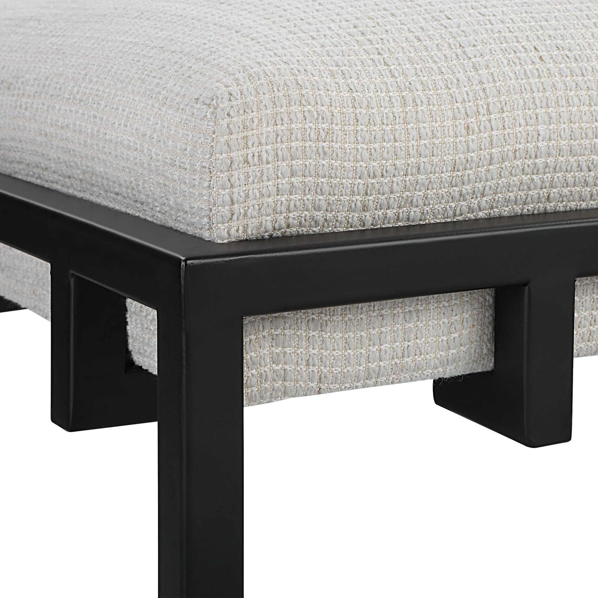 Matte Black Waffle Counter Stool