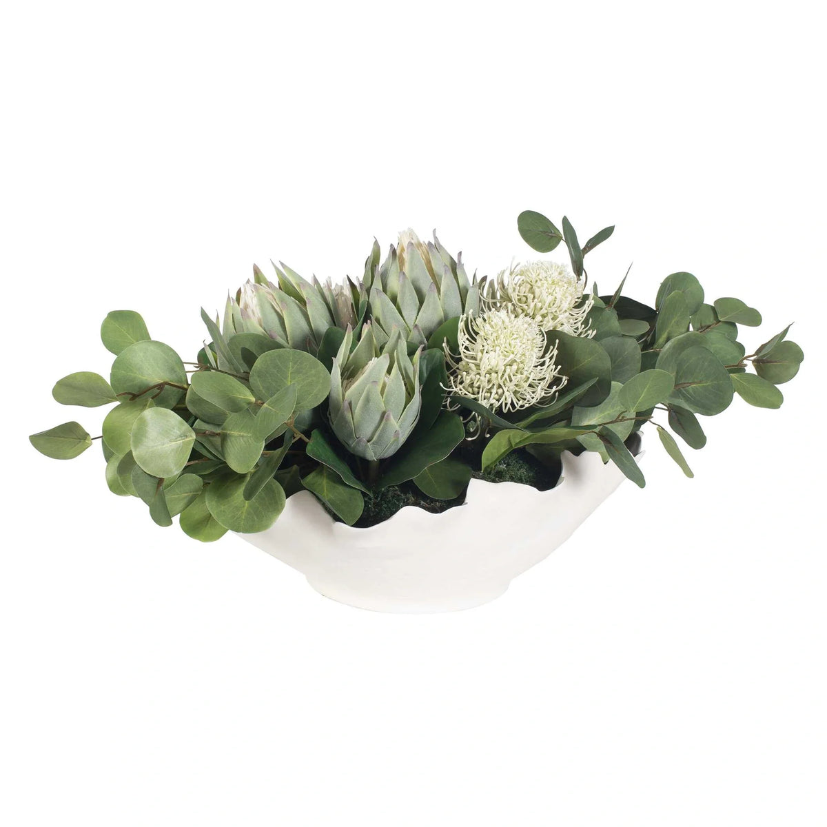 Blooms White Bowl Centerpiece