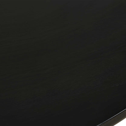 Round Black Oak Dining Table
