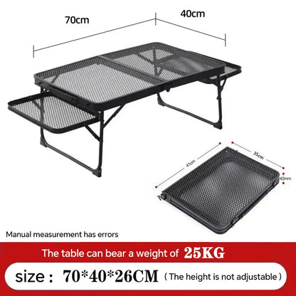 Miaoli Folding Mesh Table | Height-Adjustable, Single or Dual-Wing | Two Sizes
