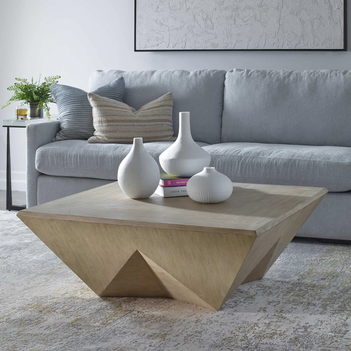 Modern Light Gray Coffee Table