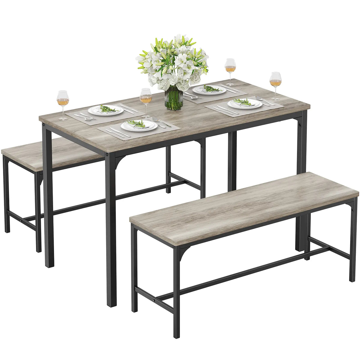 Space-Saving Dining Table Set for 4