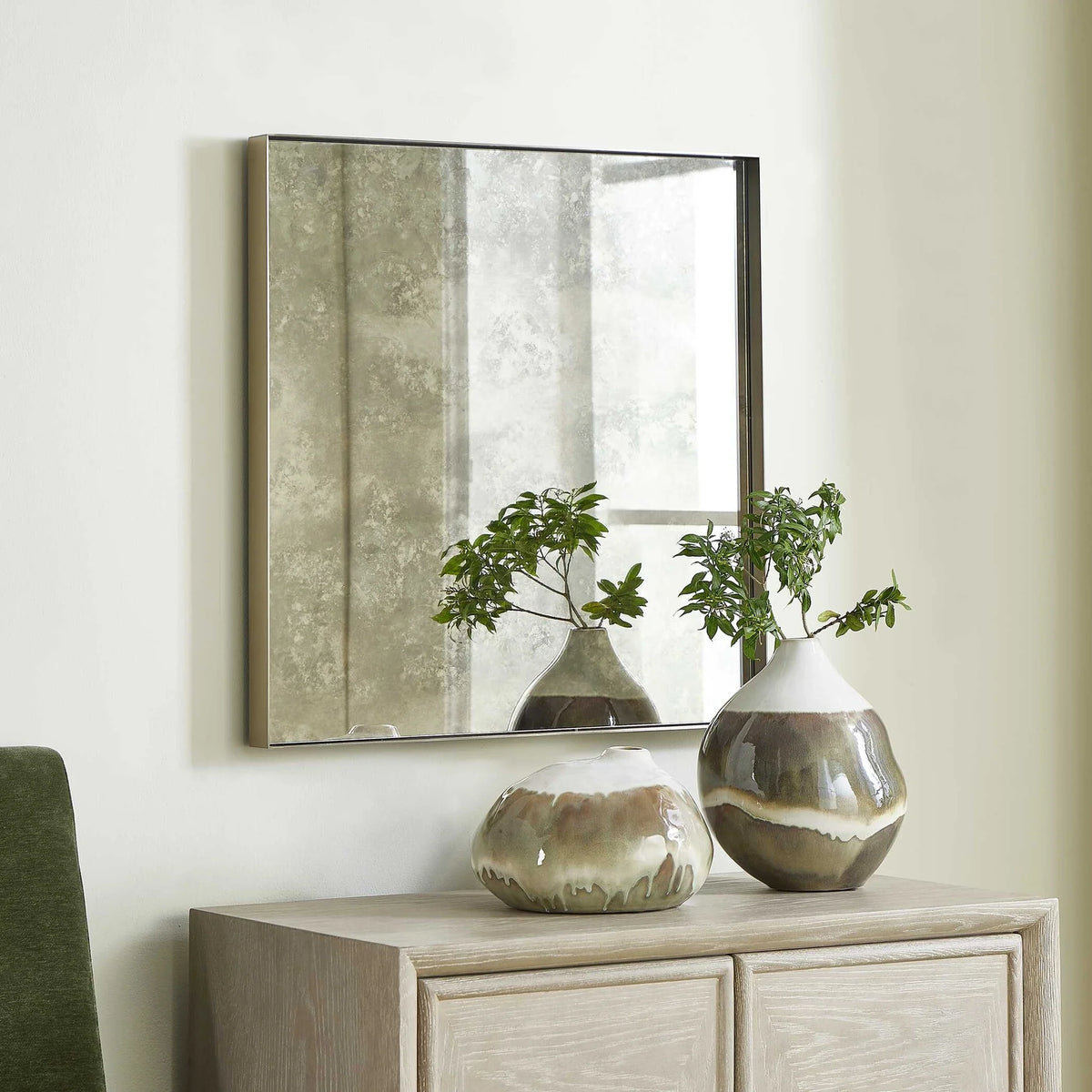 Square Antique Mirror
