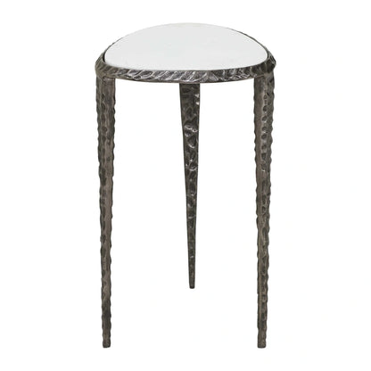 White Marble Accent Table