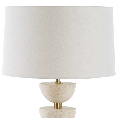 Travertine Sphere Table Lamp