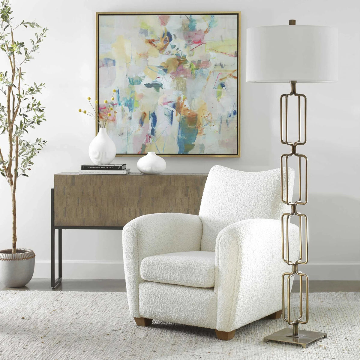 Brushed Gold Floor Lamp