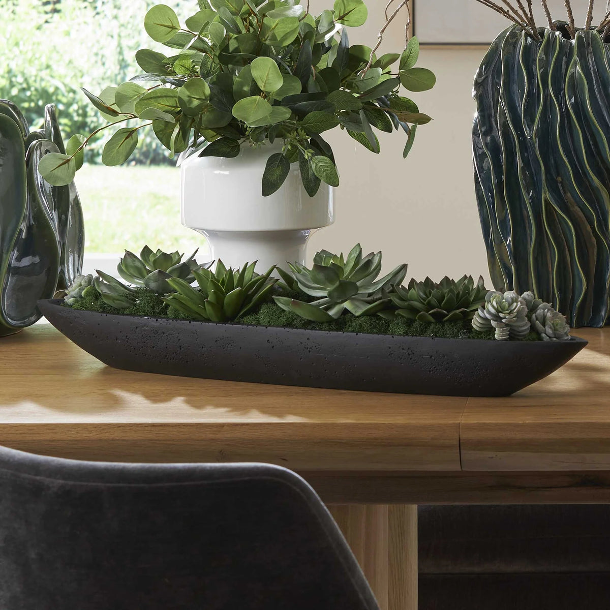 Succulent Centerpiece In Bowl