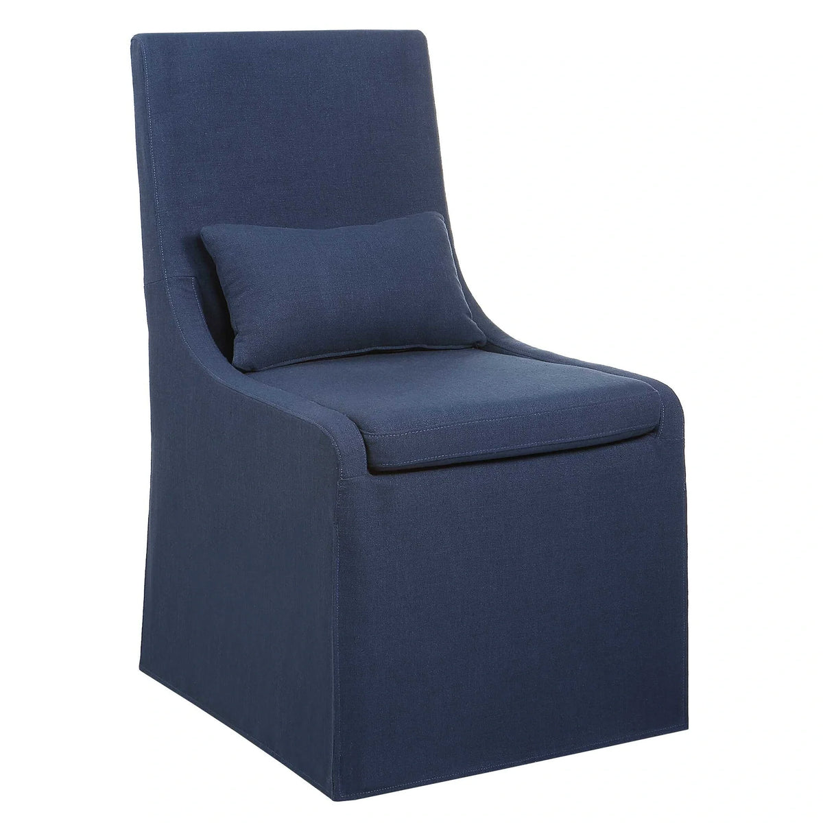 White Linen Armless Chair