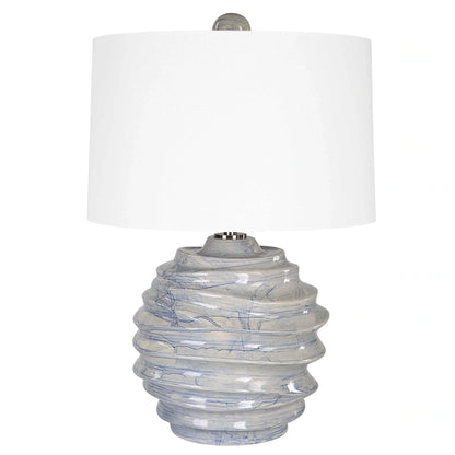 Blue & White Accent Lamp