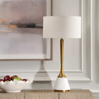 White Marble Table Lamp