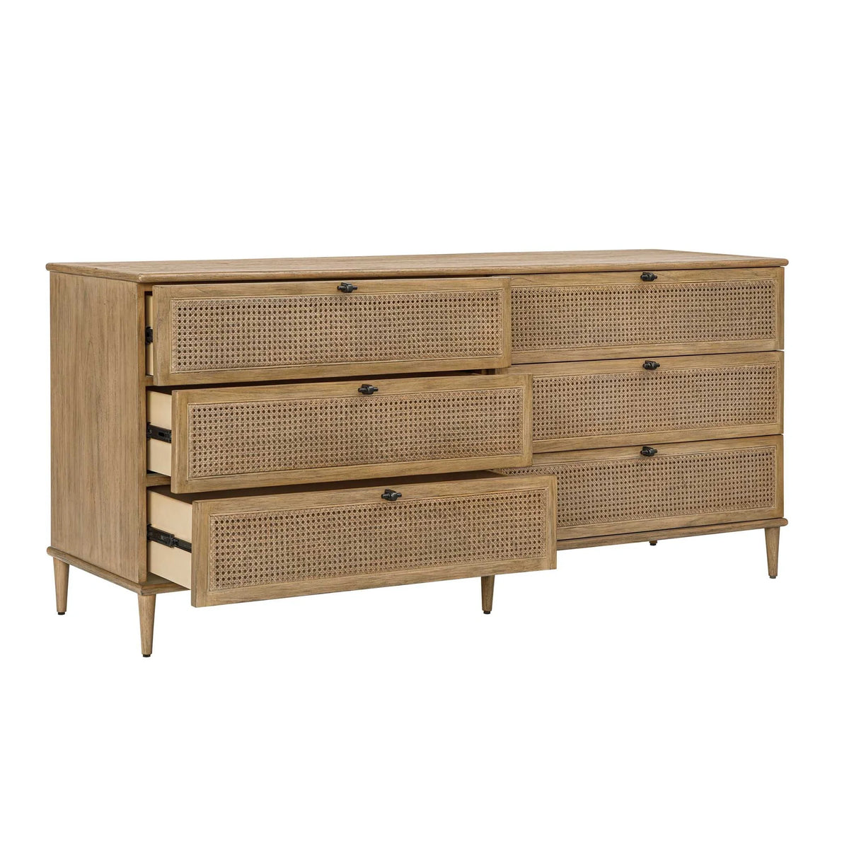6 Drawer Rattan Chest