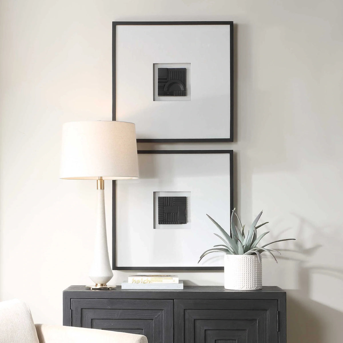 Architectural Shadow Boxes, Set of 2