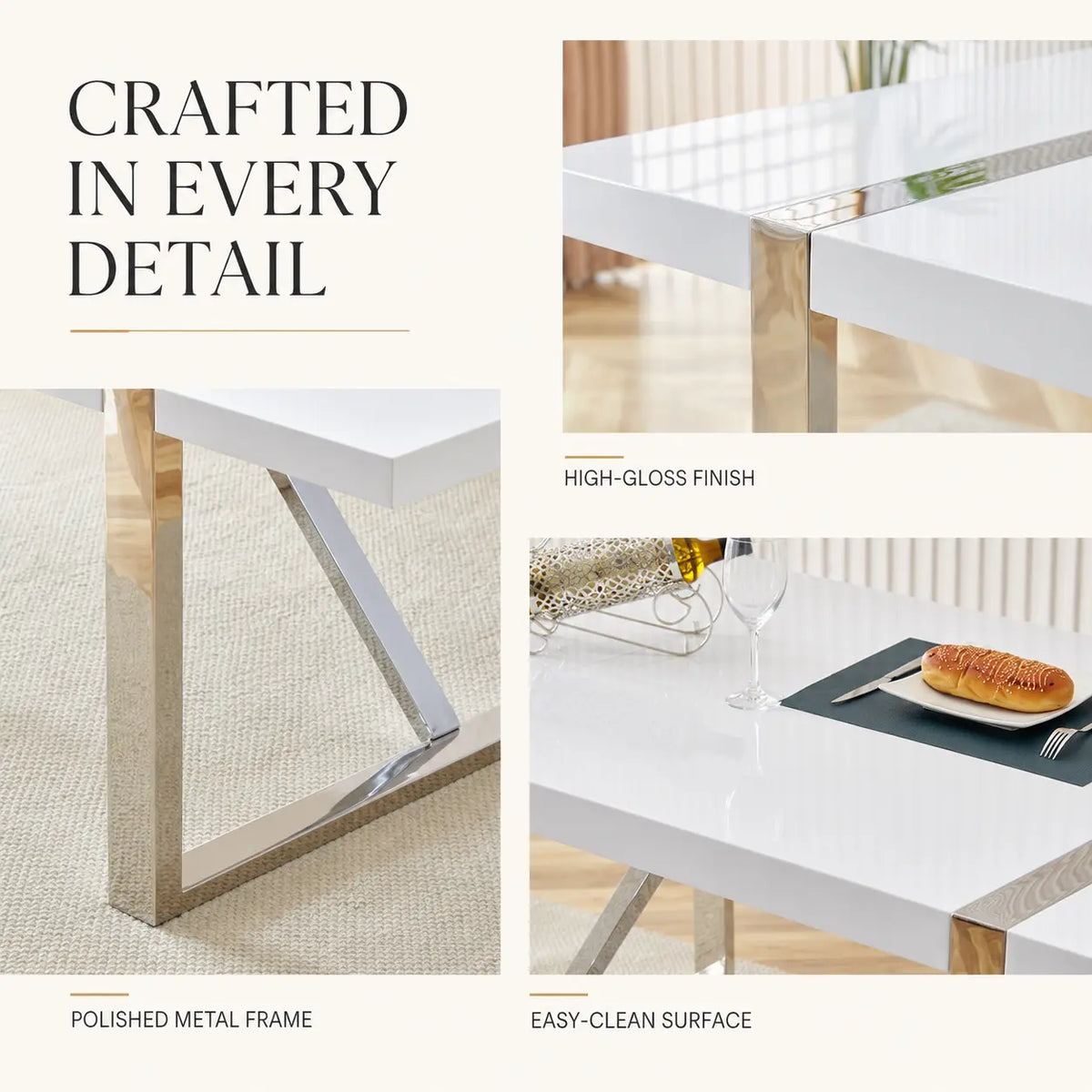 5-Piece Dining Table Set for 6
