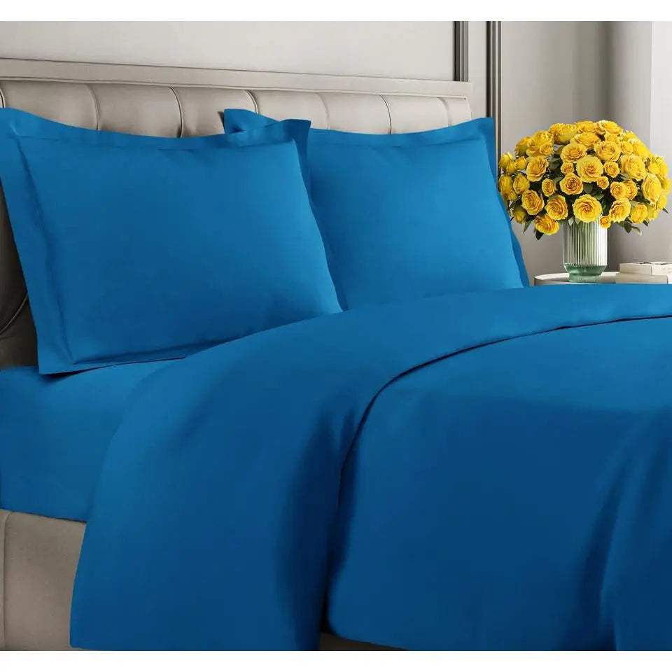 Double-Brushed Duvet Cover Set | Hidden Zipper & Corner Ties, Pillow Shams Included | 18 Colours, Twin to King