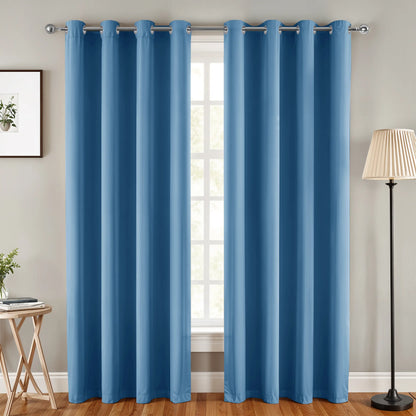 Lux Decor Thermal Insulated Room Darkening Curtains – Heavy-Duty Soundproof Grommet Drapes for Privacy and Comfort in Your Living Room