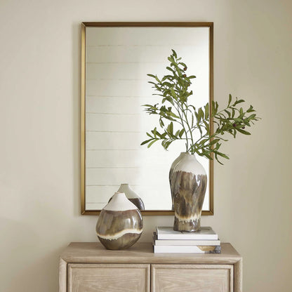 Angular Brass Mirror