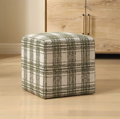 Plaid Ottoman