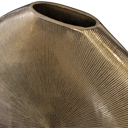 Ribbed Gold Vase