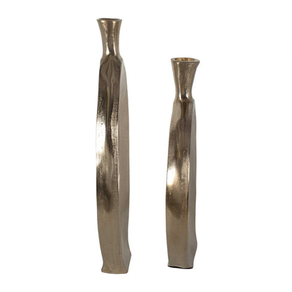 Textured Bronze Vases Set/2