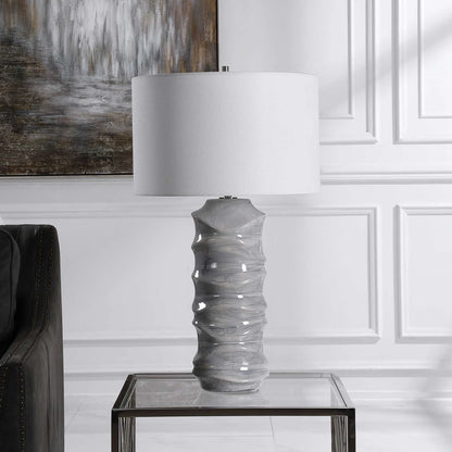 Blue & White Table Lamp