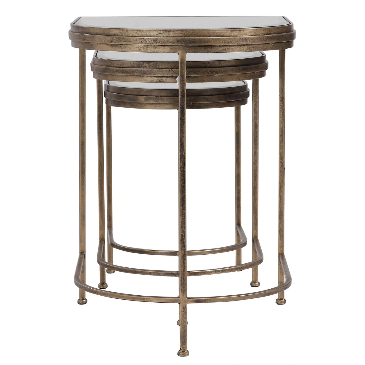 Mirrored Nesting Tables, Set of 3