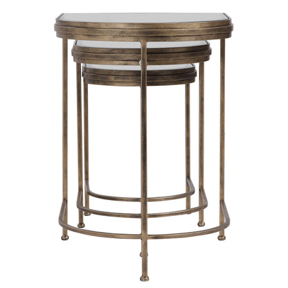 Mirrored Nesting Tables, Set of 3