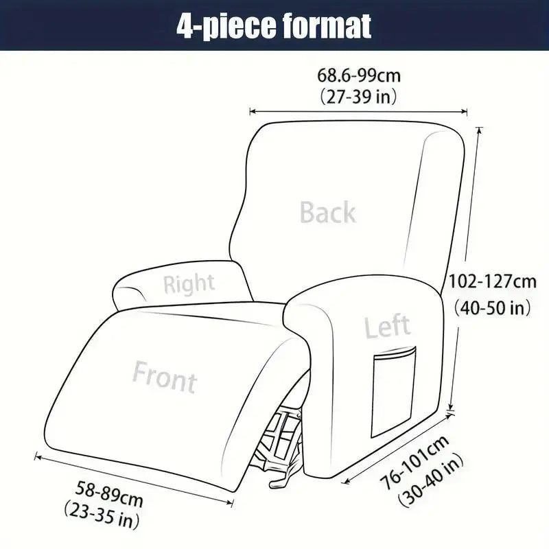 Stretch Armchair & Recliner Slipcover | Elastic Single-Seat Cover, Machine Washable | Eight Colours
