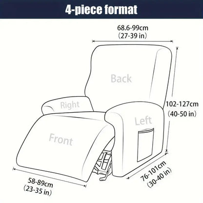 Stretch Armchair & Recliner Slipcover | Elastic Single-Seat Cover, Machine Washable | Eight Colours