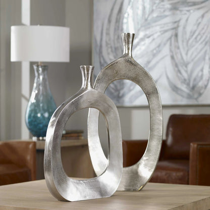 Aluminum Vases Set/2