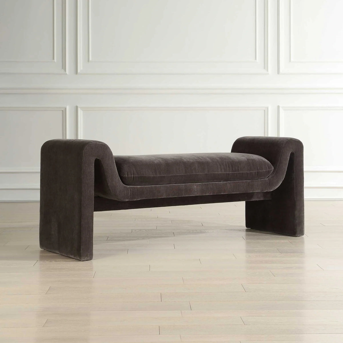 Modern Charcoal Bench