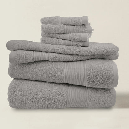 8-Piece Cotton Bath Towel Set | Complete Bathroom Set | Five Colours