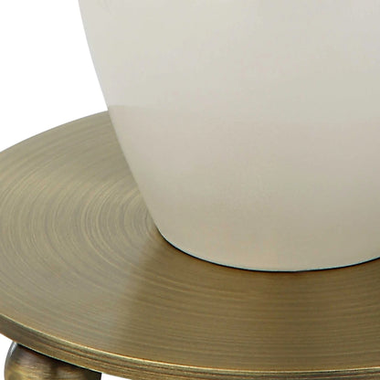 Glossy White Table Lamp