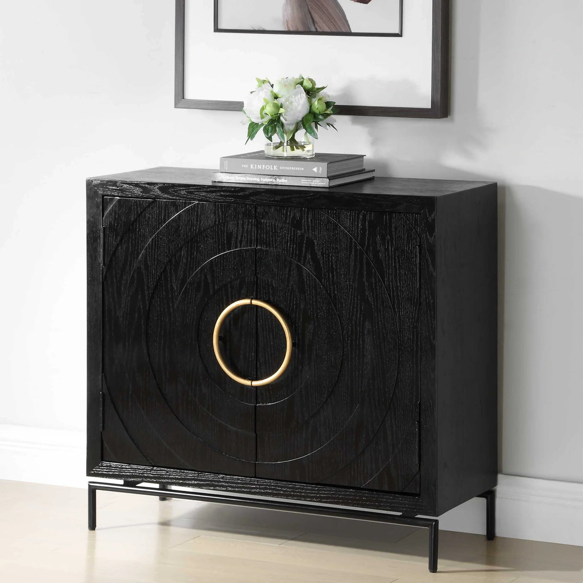 Black 2 Door Cabinet