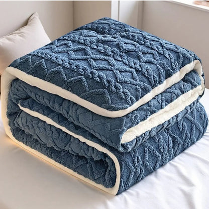 Flannel Fleece Ribbed Comforter Set | OEKO-TEX Certified, Double-Sided Texture | Six Colours, Twin to King