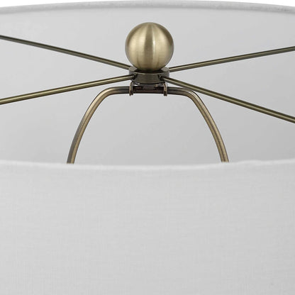 Charcoal Ribbed Table Lamp