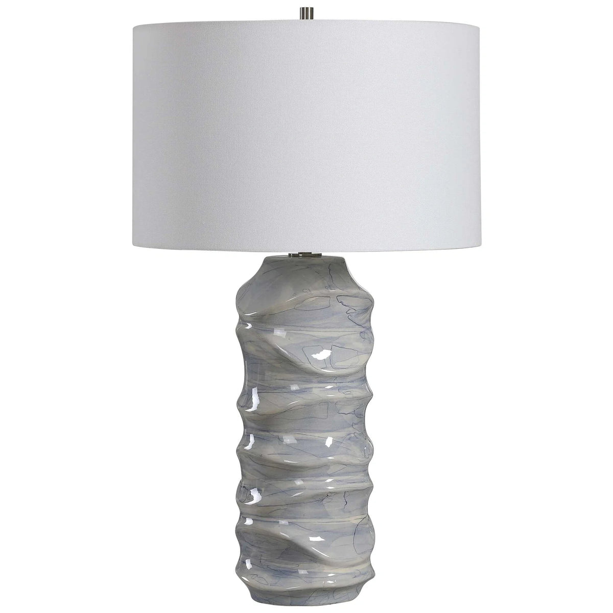 Blue & White Table Lamp