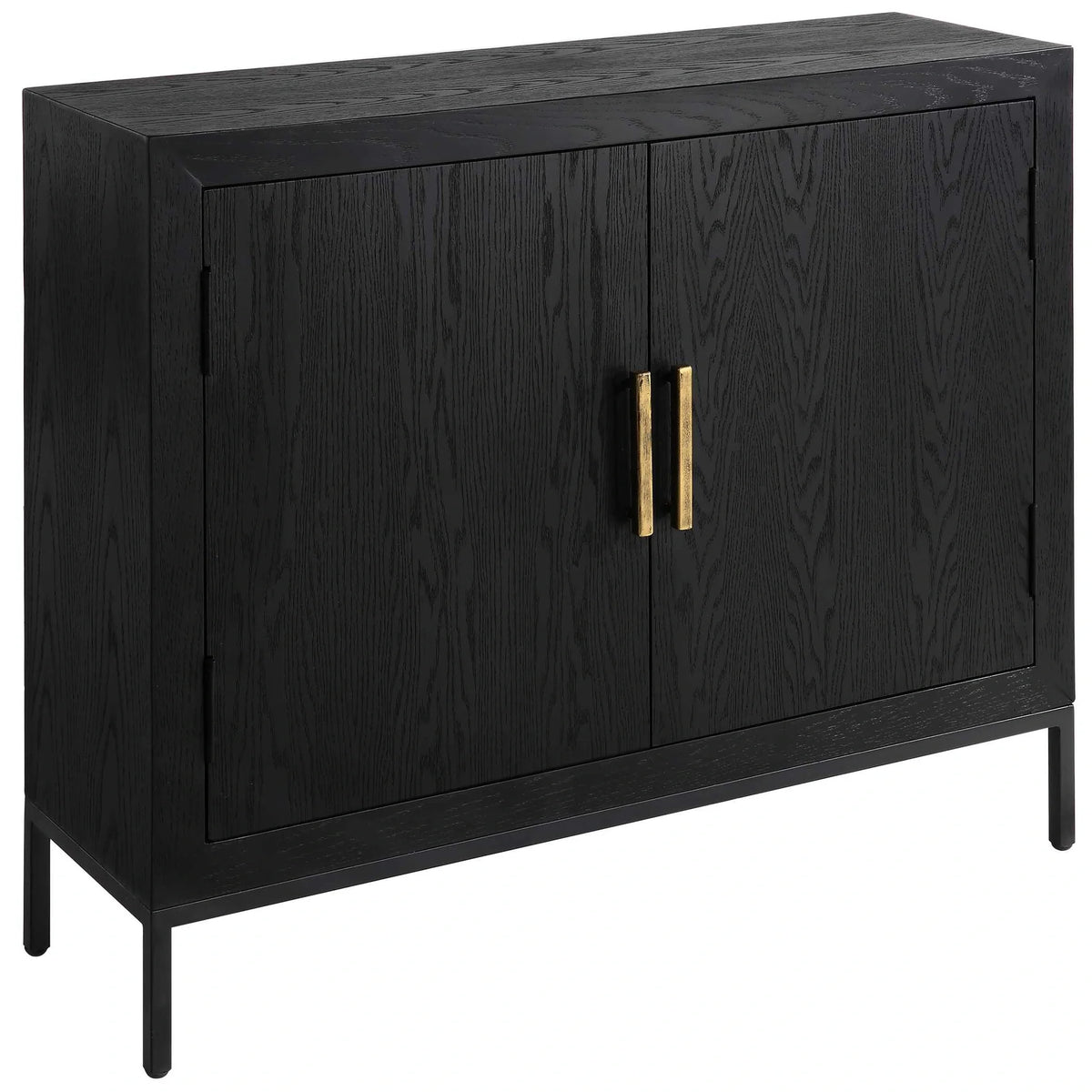 Ebony Oak Veneer Cabinet
