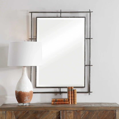 Industrial Iron Mirror