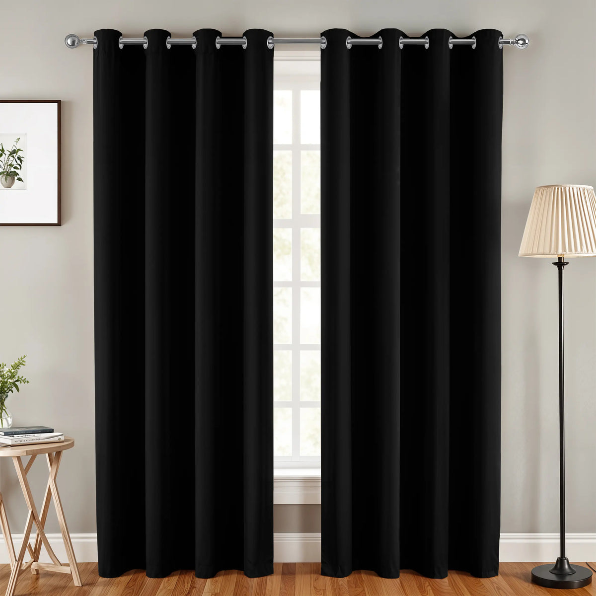 Lux Decor Thermal Insulated Room Darkening Curtains – Heavy-Duty Soundproof Grommet Drapes for Privacy and Comfort in Your Living Room