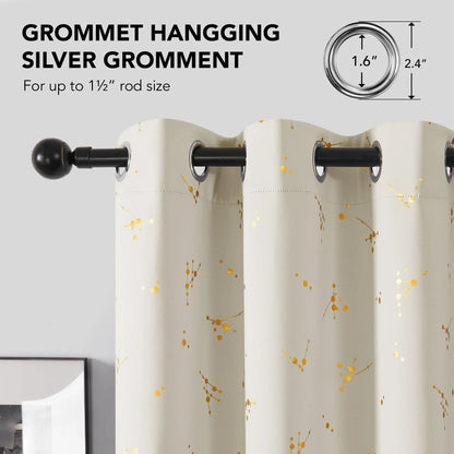 Blackout Curtain Panels | 100% Polyester, Thermal Insulated, Grommet Top | Wide Size Range, Set of 2