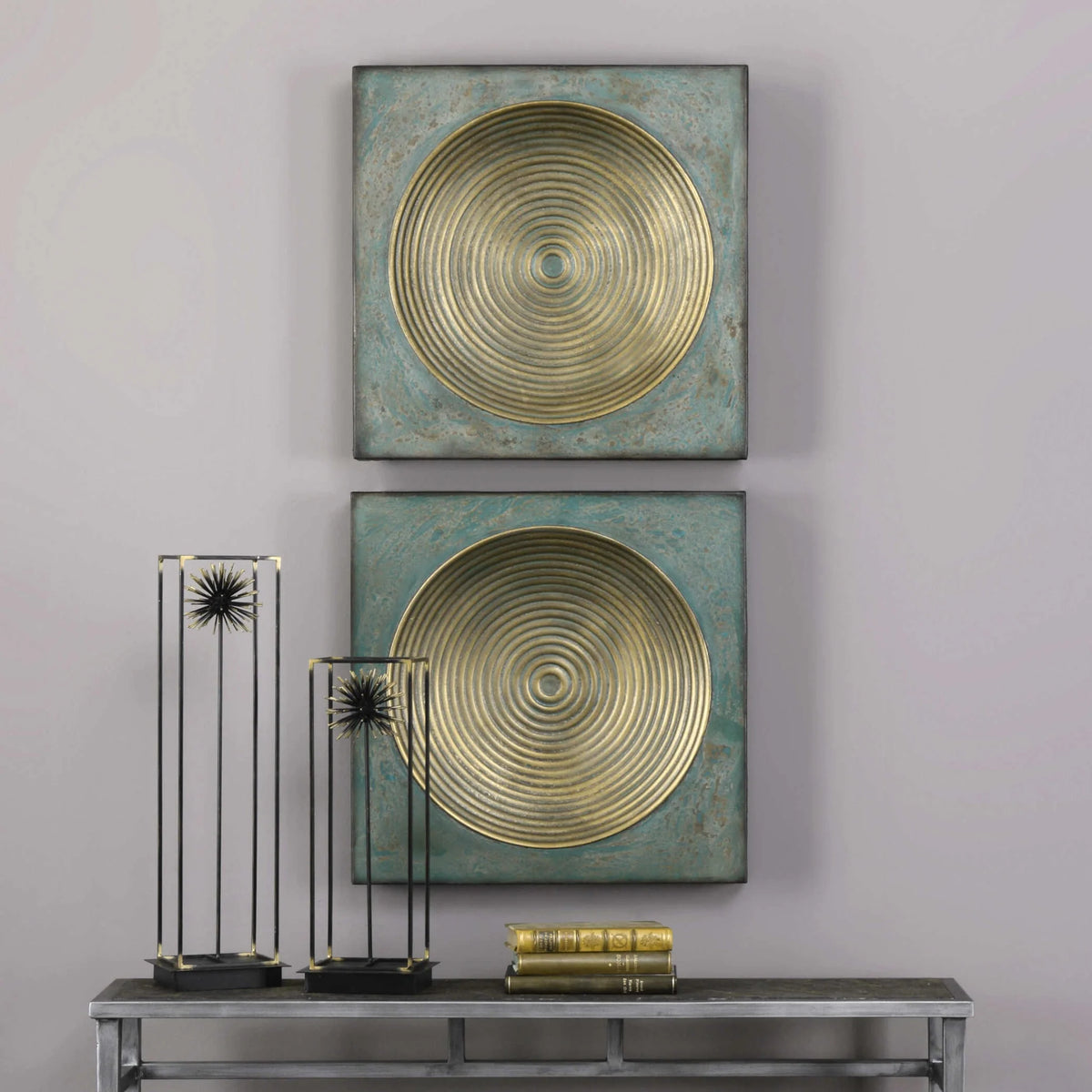 Antique Gold Squares Set/2